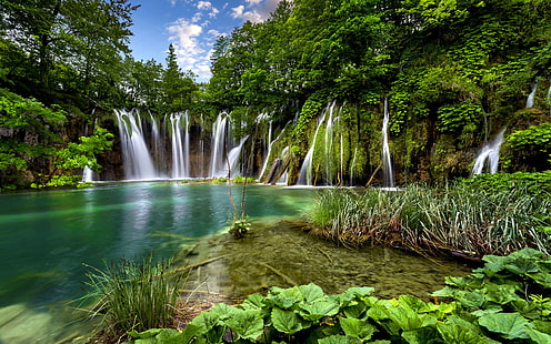 Плитвицкие озера Пейзаж Фото Национальный парк Хорватия Обои Hd для рабочего стола и мобильных 3840 × 2400, HD обои HD wallpaper