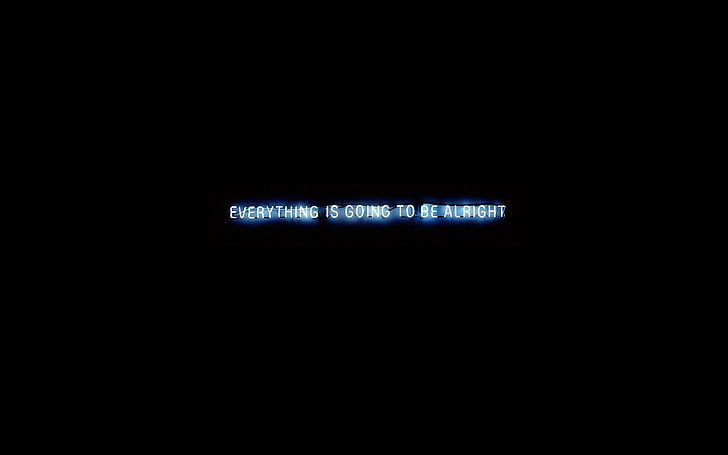 everything is going to be alright text overlay on black background, Misc, Motivational, HD wallpaper