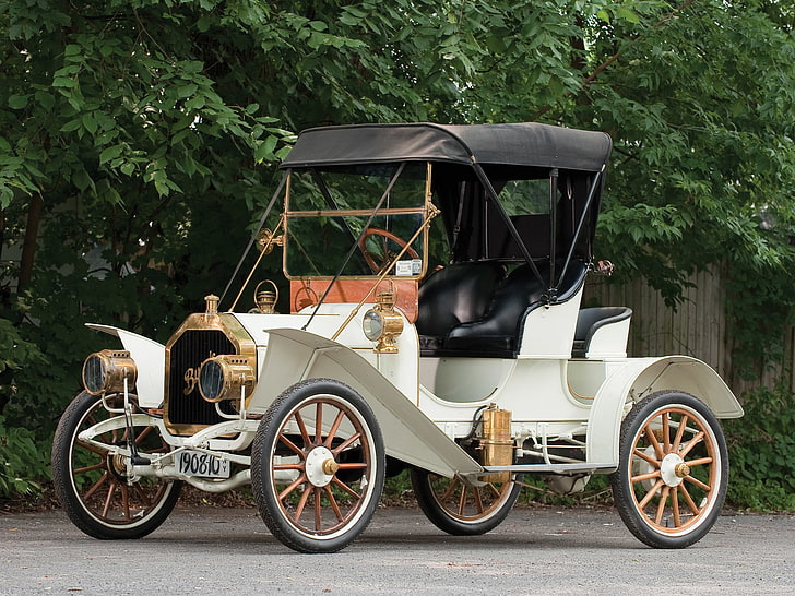 1908, buick, luxury, model 10, retro, runabout, touring, HD wallpaper