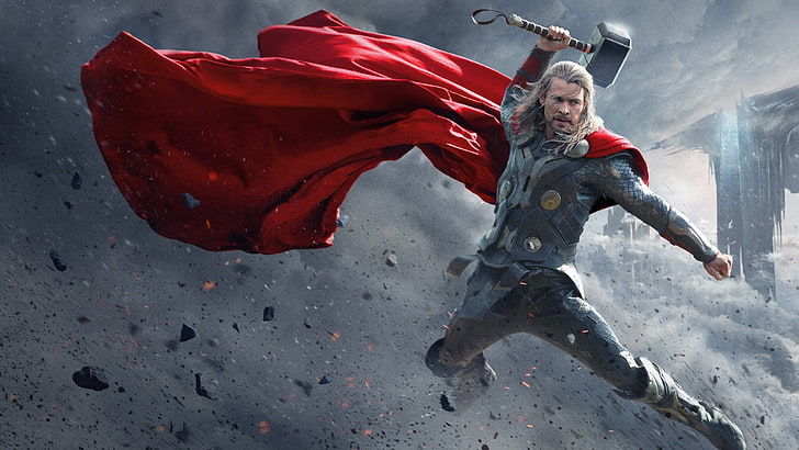 Thor, Chris Hemsworth, Mjolnir, Fond d'écran HD