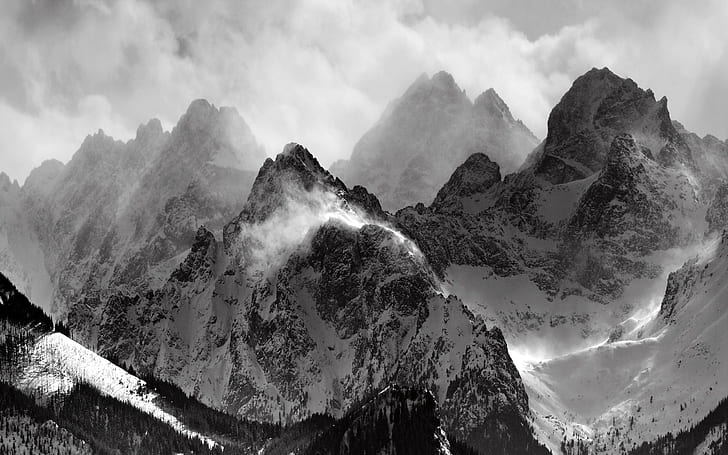 Връх Еверест, лед, мъгла, природа, пейзаж, фотография, HD тапет