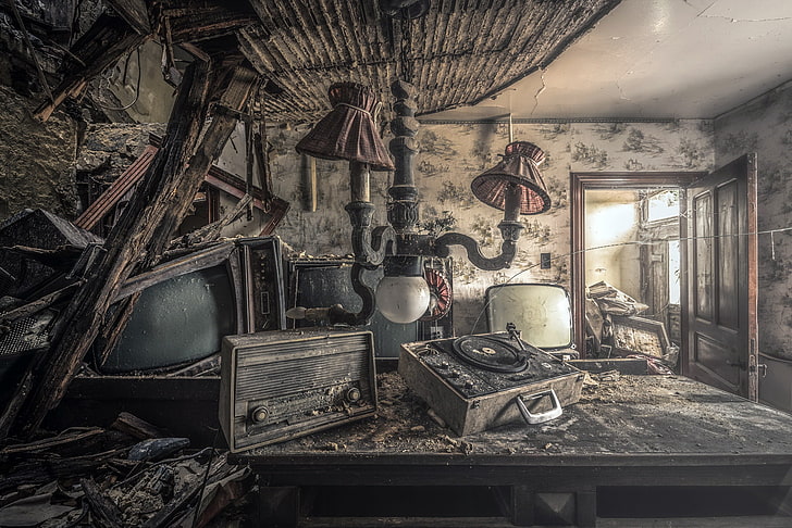 viejo, ruina, abandonado, casa, Fondo de pantalla HD
