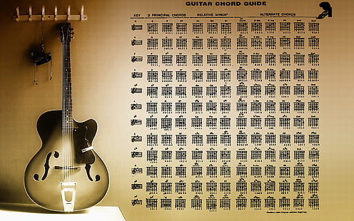 ギター、音楽、楽器、ギター、音楽、楽器、 HDデスクトップの壁紙 HD wallpaper