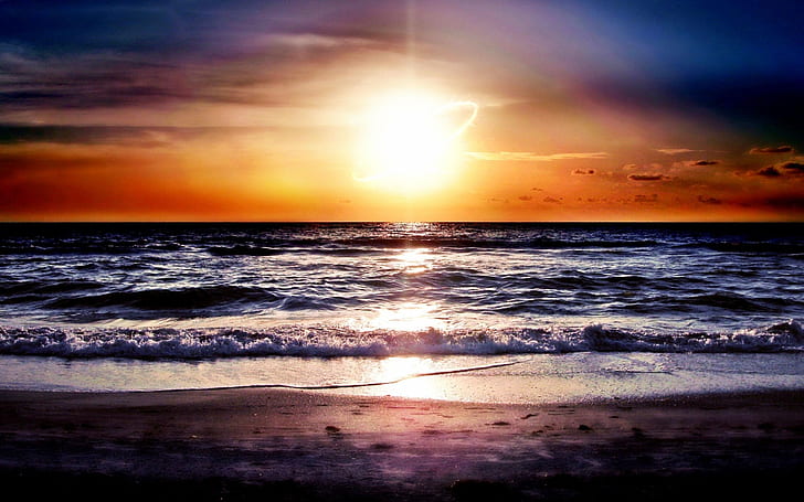Sonnenuntergang Kunst Leinwand Poster drucken Artwork New 2560 × 1600, HD-Hintergrundbild