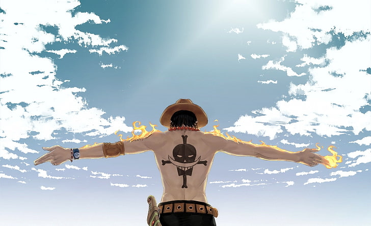 One Piece Ace, Monkey D Ace digitale Tapete, Künstlerische, Anime, HD-Hintergrundbild