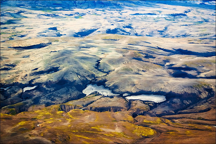 снимка на остров, източна Исландия, Исландия, пъстър пейзаж, HD тапет