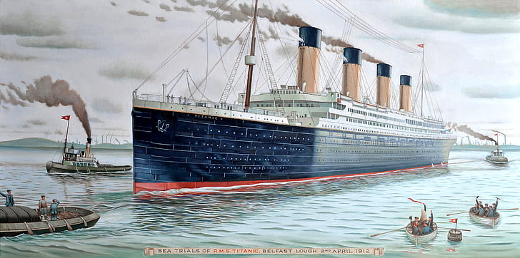 Kunstwerk, Schiff, Fahrzeug, Titanic, HD-Hintergrundbild