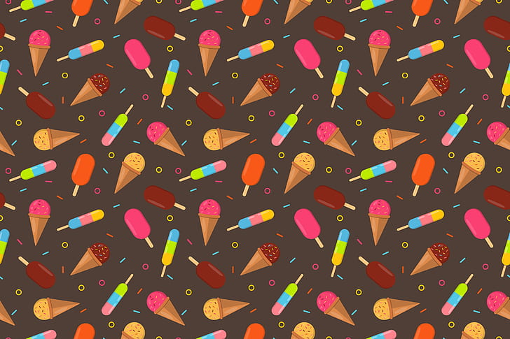 background, ice cream, color, HD wallpaper