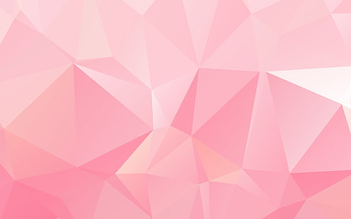 المثلث الوردي ناقلات تصميم مجردة 4K، خلفية HD HD wallpaper