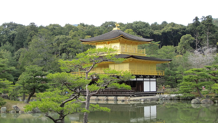 japonia, świątynia buddyjska, świątynia, zen, kinkakuji, kioto, rokuonji, Tapety HD