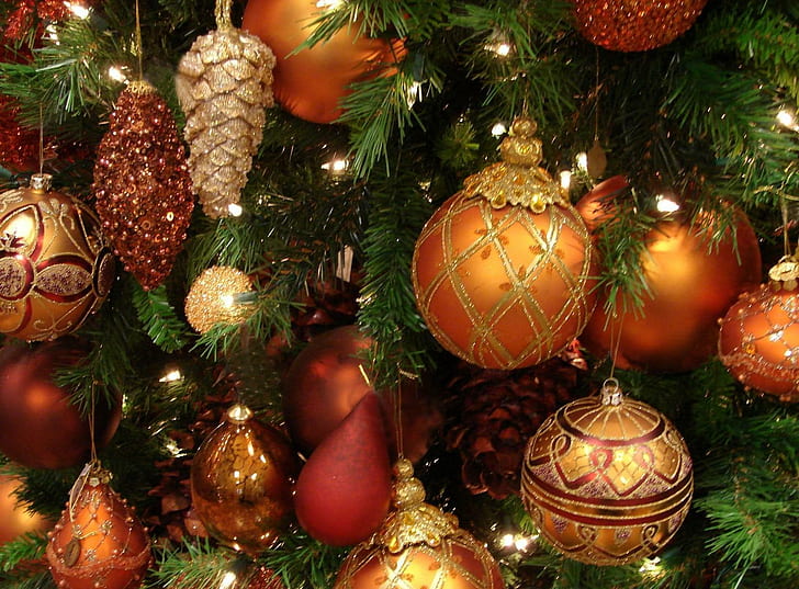 christmas toys, balls, lot, christmas tree, holiday, christmas toys, balls, christmas tree, holiday, HD wallpaper