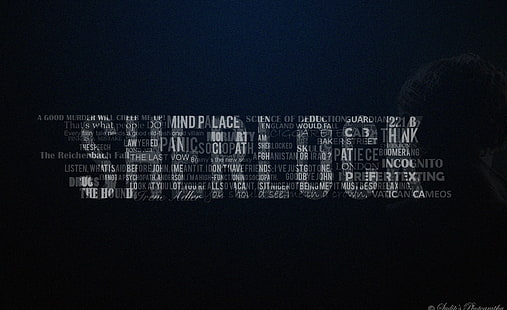 Sherlock, Sherlock-Wortwolke, Künstlerisch, Typografie, HD-Hintergrundbild HD wallpaper