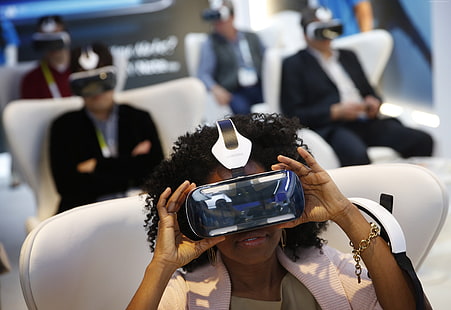 virtual reality, Hi-Tech News från 2015, Samsung Gear VR, VR-headset, unboxing, recension, HD tapet HD wallpaper