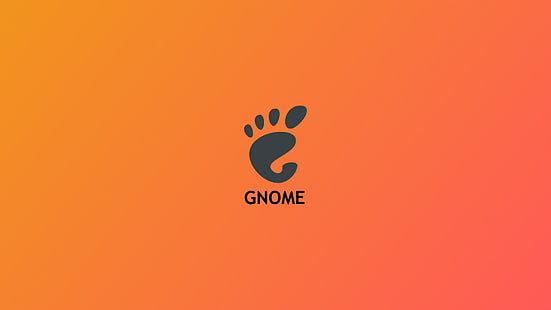 абстрактный, GNOME, оранжевый, логотип, Linux, HD обои HD wallpaper