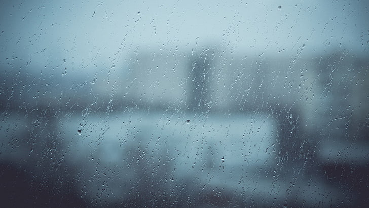 Wassertau, Glas, Regen, Wasser auf Glas, HD-Hintergrundbild