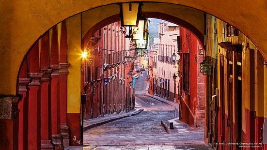 Kolonnade der alten Welt, Guanajuato, Mexiko, Architektur, HD-Hintergrundbild HD wallpaper