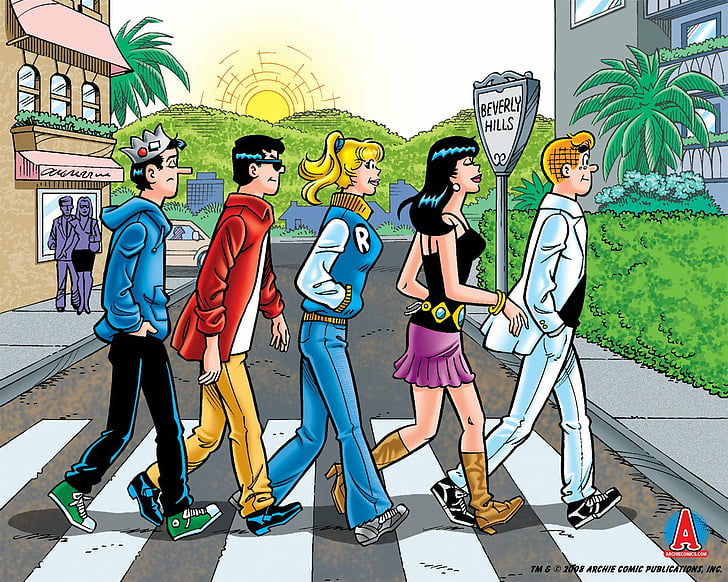 Comics, Archie, Archie Andrews, Betty Cooper, Jughead Jones, Veronica Lodge, HD wallpaper