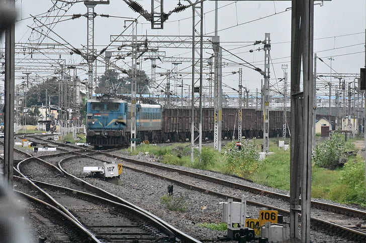 Индийски железници, влак, фотография, железопътен транспорт, двигатели, HD тапет