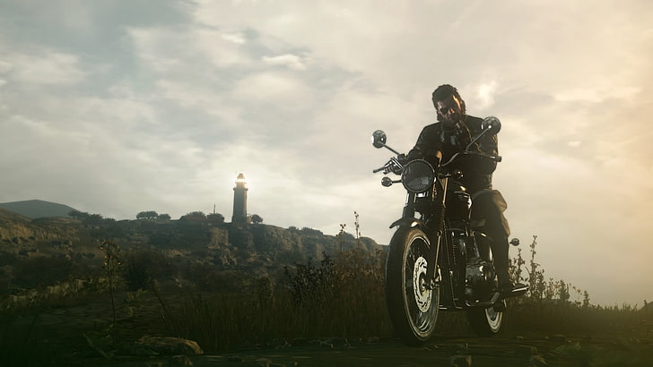 мужская черная кожаная куртка, Metal Gear Solid V: фантомная боль, большой босс, Metal Gear Solid, HD обои