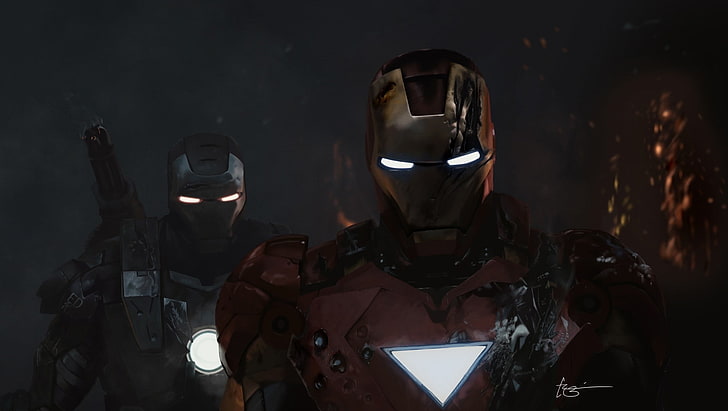 Marvel Iron Man en train de peindre, Iron Man, Fond d'écran HD