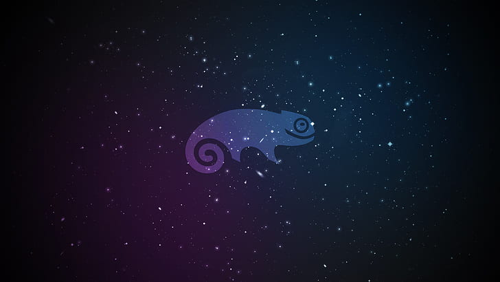 galaxy, linux, opensuse, space, stars, HD wallpaper