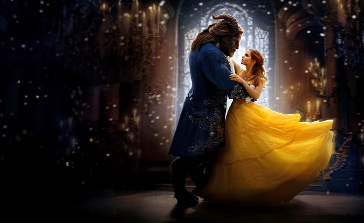 Beauty and the Beast Love 4K, Beauty and the Beast, filmer, Hollywoodfilmer, hollywood, HD tapet