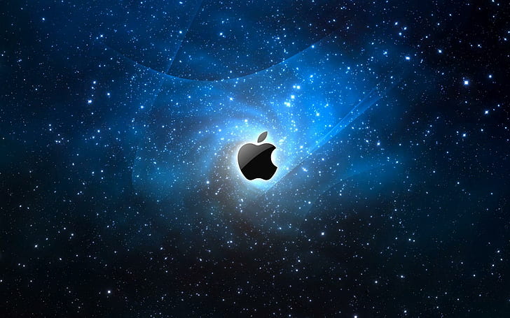 Apple logo in space, apple brand logo, computers, 1920x1200, apple, macintosh, HD wallpaper