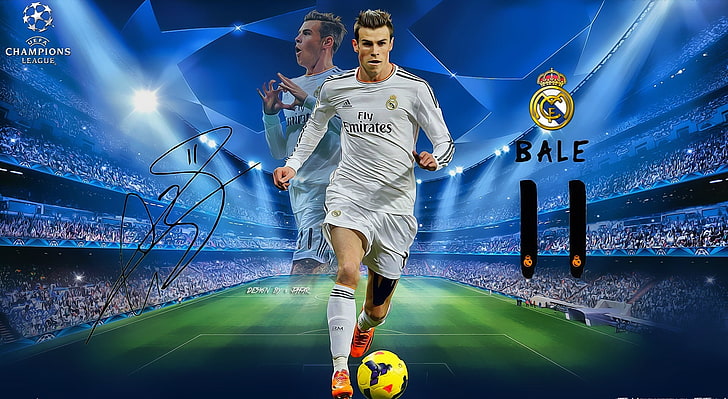 Liga Champions Gareth Bale, Cristiano Ronaldo, Olahraga, Sepak Bola, madrid sungguhan, gareth bale, cristiano ronaldo, adidas, liga champion gareth bale, ronaldo, Wallpaper HD