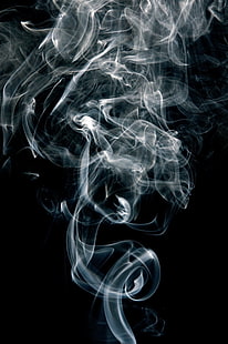fumo, sudario, sbuffi di fumo, sfondo scuro, Sfondo HD HD wallpaper