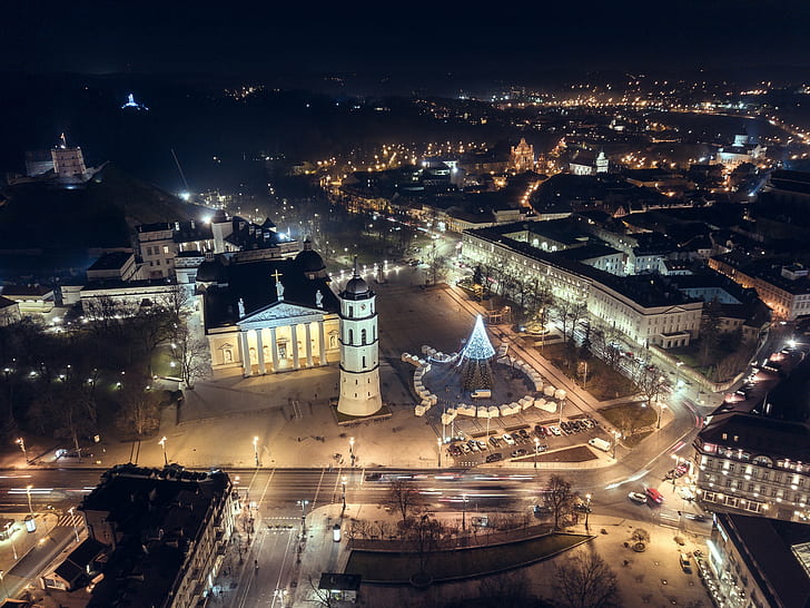 the city, Lithuania, Vilnius, HD wallpaper