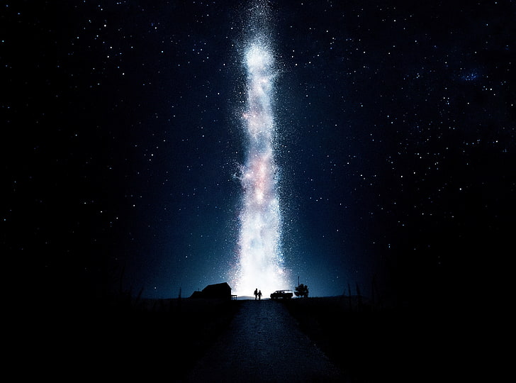 Interstellar (2014), geyser saat malam hari, Film, Film Lain, Luar Angkasa, Perjalanan, Film, fiksi ilmiah, 2014, Antarbintang, Wallpaper HD