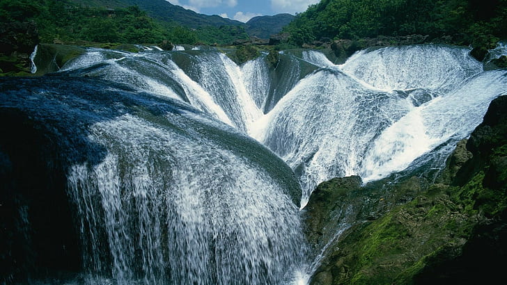 Waterfall Rapids HD ، شلالات ، طبيعة ، شلال ، منحدرات، خلفية HD