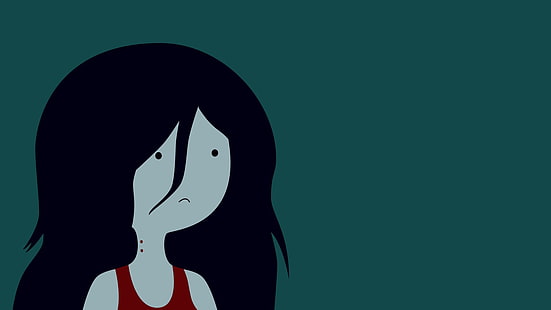 wanita yang memakai ilustrasi tank merah, Adventure Time, Marceline the vampire queen, minimalis, Wallpaper HD HD wallpaper