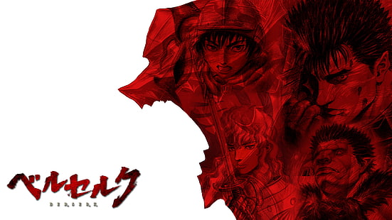 Berserk Anime Red HD, tecknad / komisk, anime, röd, berserk, HD tapet HD wallpaper