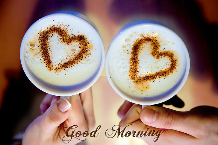 Guten Morgen Mit Kaffee, Guten Morgen, Guten Morgen, Kaffee, Liebe, Herz, HD-Hintergrundbild