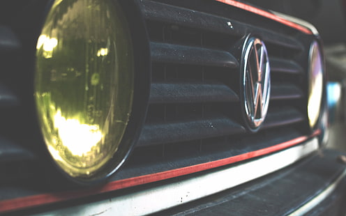 السيارة ، السيارة ، فولكس فاجن ، فولكس فاجن جولف ، فولكس فاجن جولف MK2 ، المصابيح الأمامية الصفراء، خلفية HD HD wallpaper