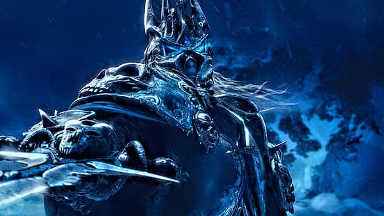 arte do videogame, videogames, pôsteres de jogos, personagens de videogame, criaturas de videogame, World of Warcraft: Shadowlands, Lich King, horda, Alliance, mmorpg, World of Warcraft, Necromancer, Death Knight, HD papel de parede HD wallpaper