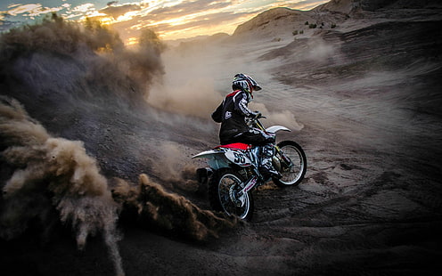 Motorcycle race, sports, dust, Motorcycle, Race, Sports, Dust, HD wallpaper HD wallpaper