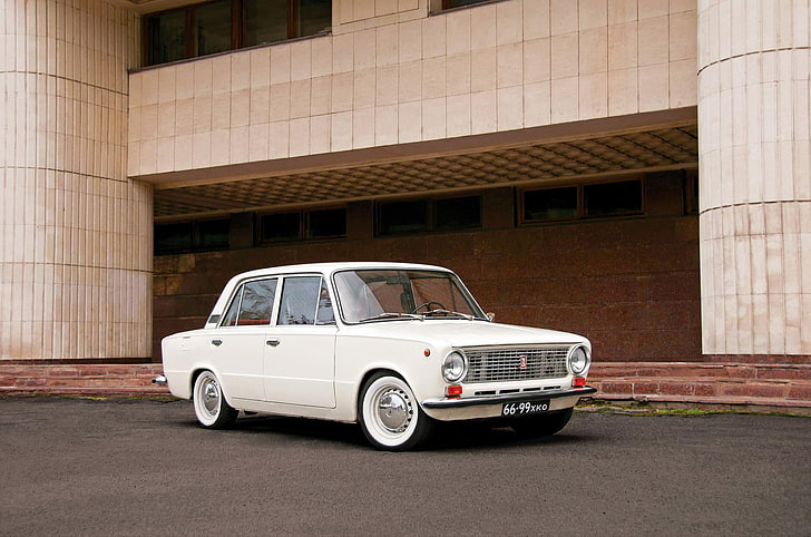 classic white sedan, Retro, Classic, Lada, 2101, VAZ, HD wallpaper