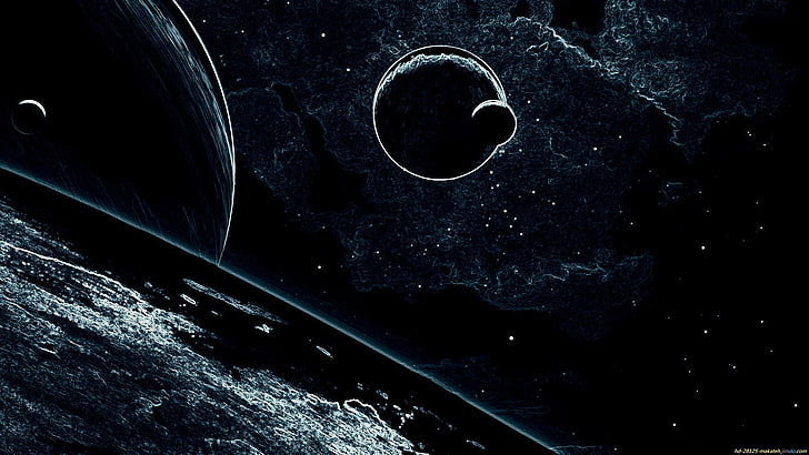 ภาพประกอบนอกอวกาศนามธรรมนิยายวิทยาศาสตร์, วอลล์เปเปอร์ HD