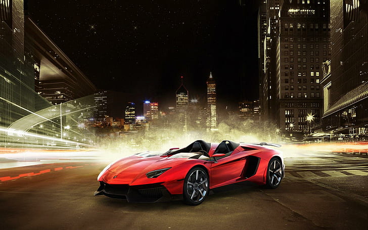 Lamborghini Aventador J Speedster, รถหรูสีแดงและสีดำ, รถยนต์, 1920x1200, lamborghini, lamborghini aventador, วอลล์เปเปอร์ HD