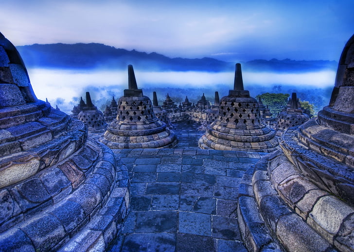Templos, Borobudur, Fondo de pantalla HD