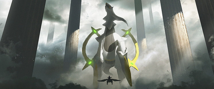 Pokémon, Arceus (Pokémon), Flygon (Pokémon), Fondo de pantalla HD HD wallpaper