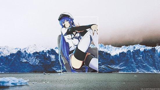 anime, anime kızlar, resim içinde resim, soğuk, Esdeath, Akame ga Kill!, HD masaüstü duvar kağıdı HD wallpaper