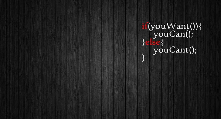 If U Want HD Wallpaper, white and red text on black background, Artistic, Typography, computer, java, programming, code, black, HD wallpaper
