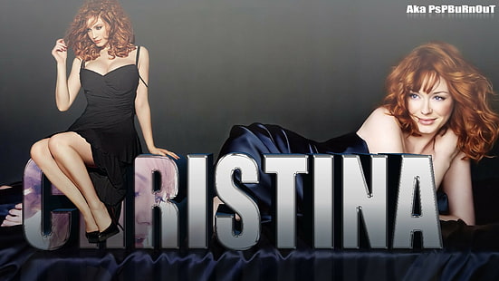 berambut merah, aktris, 3D, Christina Hendricks, Wallpaper HD HD wallpaper