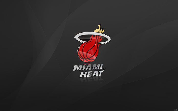 Майами Хит цифровые обои, Серый, Баскетбол, Фон, Логотип, НБА, Майами, Miami Heat, HD обои