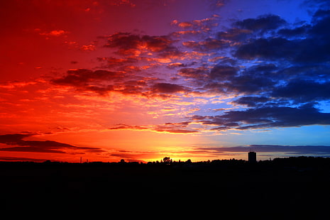 Zachód słońca, piękny, krajobraz, niebo, zachód słońca, piękny, krajobraz, niebo, Tapety HD HD wallpaper