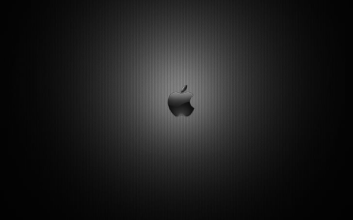 Logo Apple scuro, logo Apple, scuro, mela, logo, Sfondo HD
