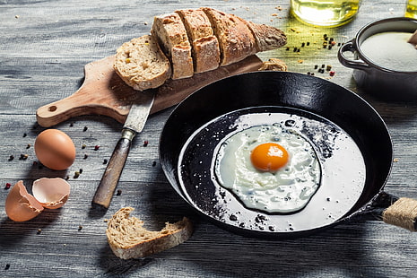 telur, makanan, roti, Wallpaper HD HD wallpaper
